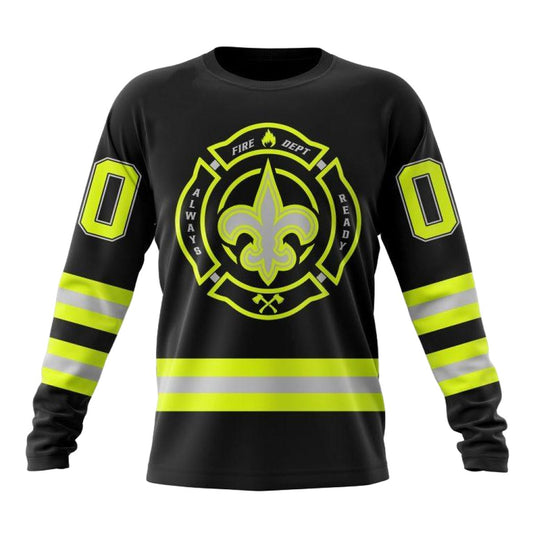 Personalized New Orleans Saints Special FireFighter Uniform Cosplay AOP Sweatshirt - Moonbestprint