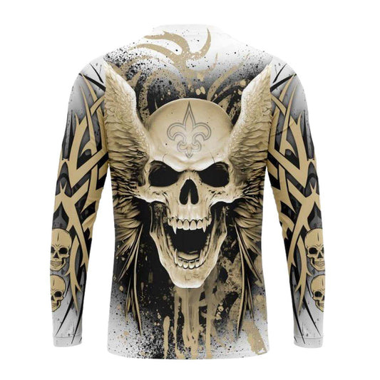 Personalized New Orleans Saints Special Kits With Angel Skull AOP Sweatshirt - Moonbestprint