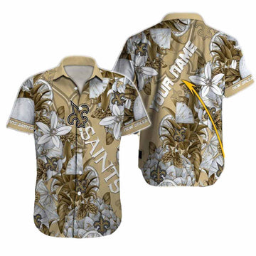Personalized New Orleans Saints Special Tropical Fruit Hawaiian Shirt - Moonbestprint