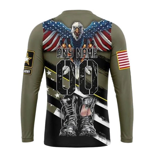 Personalized New Orleans Saints Veterans Kneeling Soldier AOP Sweatshirt - Moonbestprint