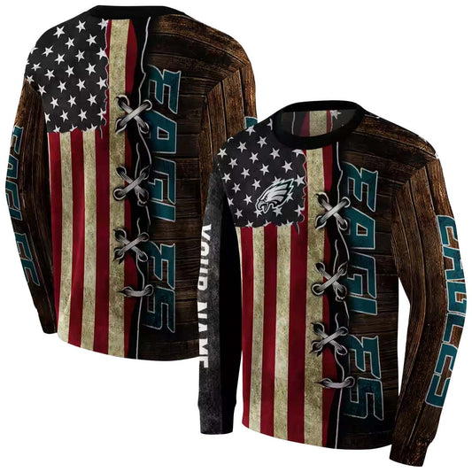 Personalized Philadelphia Eagles American Pride Aop Sweatshirt - Moonbestprint