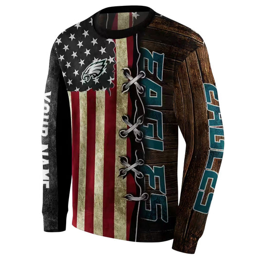 Personalized Philadelphia Eagles American Pride Aop Sweatshirt - Moonbestprint