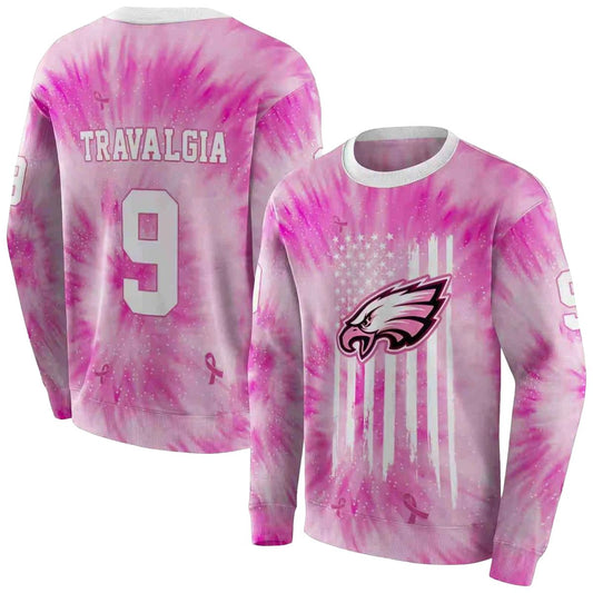 Personalized Philadelphia Eagles Support Pink Aop Sweatshirt - Moonbestprint