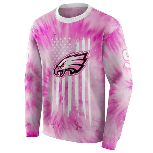 Personalized Philadelphia Eagles Support Pink Aop Sweatshirt - Moonbestprint