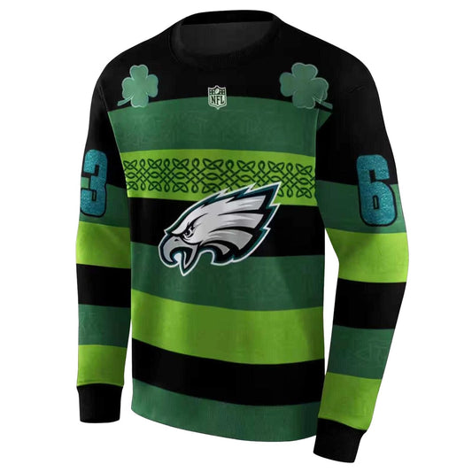 Personalized Philadelphia Eagles Celtic Patterns Green Aop Sweatshirt - Moonbestprint