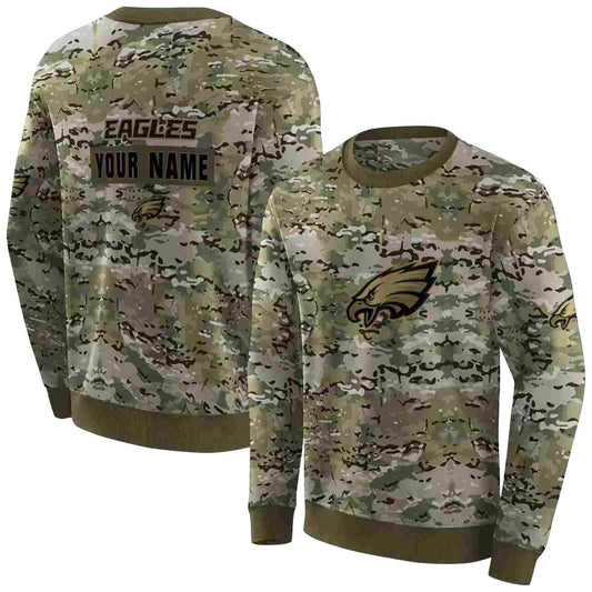 Personalized Philadelphia Eagles Military Style Aop Sweatshirt - Moonbestprint