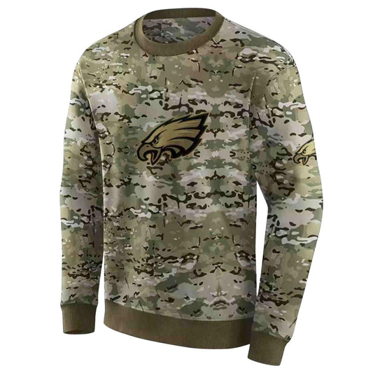 Personalized Philadelphia Eagles Military Style Aop Sweatshirt - Moonbestprint