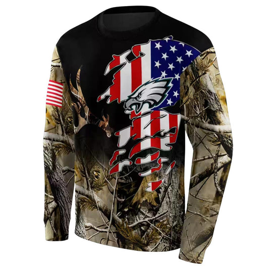 Personalized Philadelphia Eagles Tree Camo Aop Sweatshirt - Moonbestprint