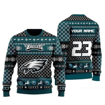 Personalized Seattle Seahawks Ugly Christmas Sweater, NFL Christmas Sweater Moonbestprint