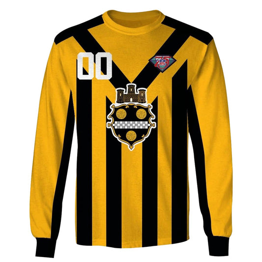Personalized Pittsburgh Steelers 1933 Yellow Throwback Jersey AOP Sweatshirt - Moonbestprint