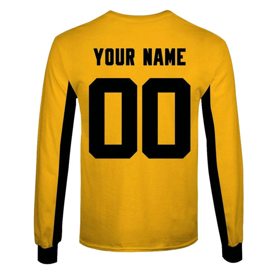 Personalized Pittsburgh Steelers 1933 Yellow Throwback Jersey AOP Sweatshirt - Moonbestprint