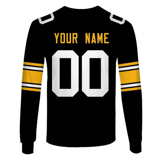 Personalized Pittsburgh Steelers 1975 Vintage Throwback Jersey AOP Sweatshirt - Moonbestprint