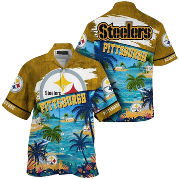 Personalized Pittsburgh Steelers Beach Graphic Summer 2025 Hawaiian Shirt - Moonbestprint