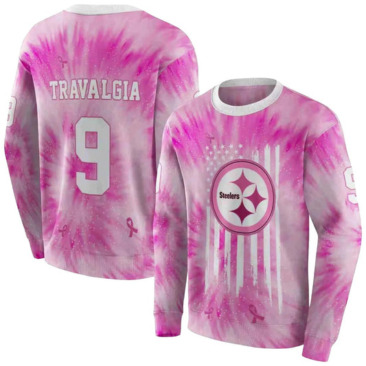 Personalized Pittsburgh Steelers Cancer Support Pink AOP Sweatshirt - Moonbestprint