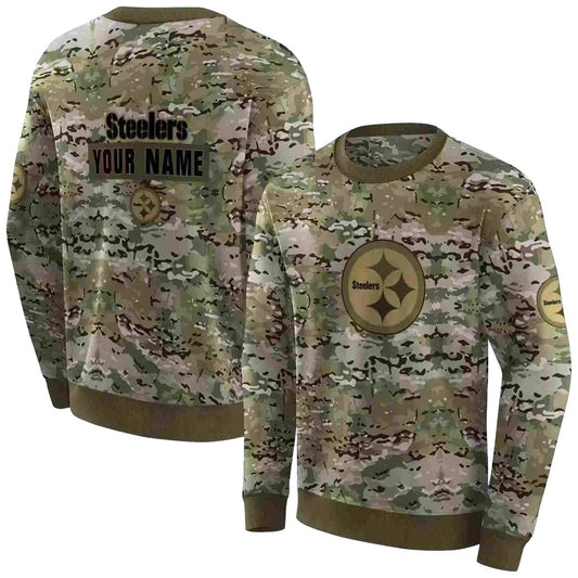 Personalized Pittsburgh Steelers Military Style AOP Sweatshirt - Moonbestprint