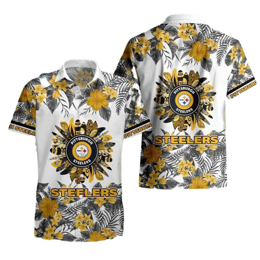 Personalized Pittsburgh Steelers Summer Flower 2025 Hawaiian Shirt - Moonbestprint