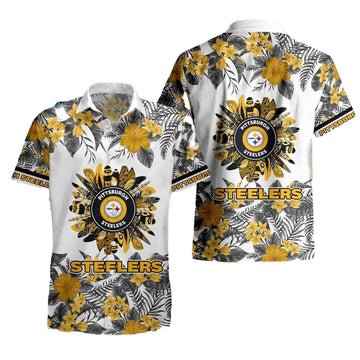 Personalized Pittsburgh Steelers Summer Flower 2025 Hawaiian Shirt - Moonbestprint