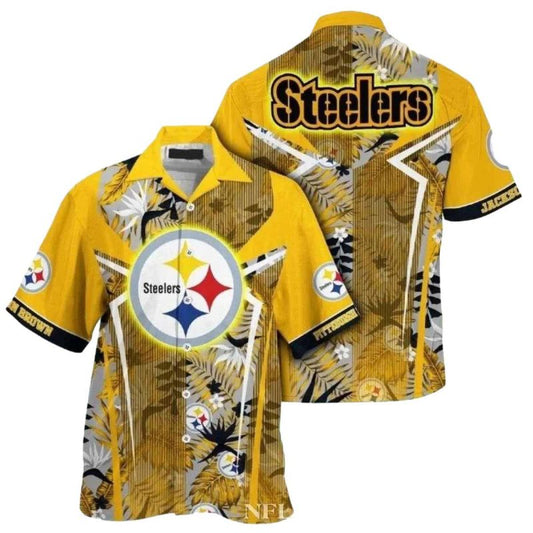 Personalized Pittsburgh Steelers Sunshine Safari Wildlife Hawaiian Shirt - Moonbestprint
