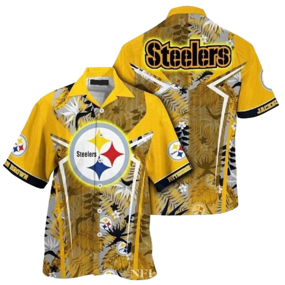 Personalized Pittsburgh Steelers Sunshine Safari Wildlife Hawaiian Shirt - Moonbestprint