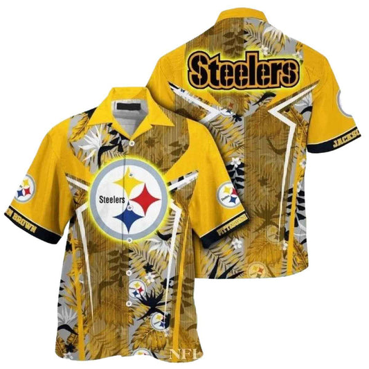 Personalized Pittsburgh Steelers Sunshine Safari Wildlife Hawaiian Shirt - Moonbestprint