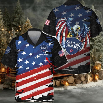Personalized Samuel Adams Freedom Eagle Hawaiian Shirt – Moonbestprint