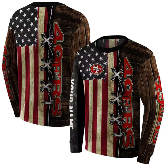 Personalized San Francisco 49ers American Pride Aop Sweatshirt - Moonbestprint