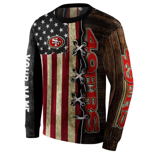 Personalized San Francisco 49ers American Pride Aop Sweatshirt - Moonbestprint