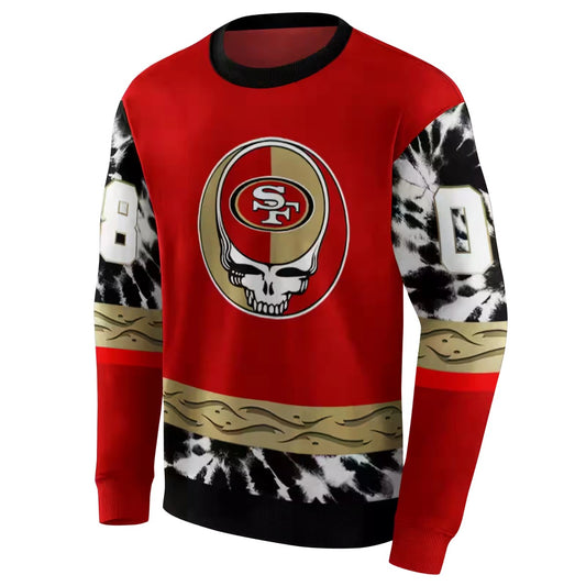 Personalized San Francisco 49ers Grateful Vibes Red Aop Sweatshirt - Moonbestprint