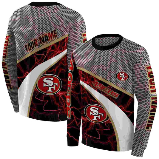 Personalized San Francisco 49ers Hexagonal Mesh Aop Sweatshirt - Moonbestprint