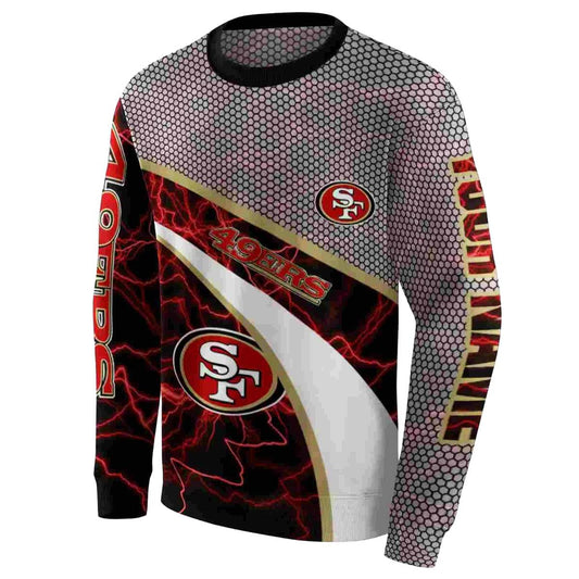 Personalized San Francisco 49ers Hexagonal Mesh Aop Sweatshirt - Moonbestprint