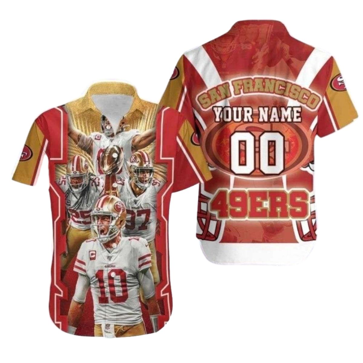 Personalized San Francisco 49ers Legends Hawaiian Shirt - Moonbestprint