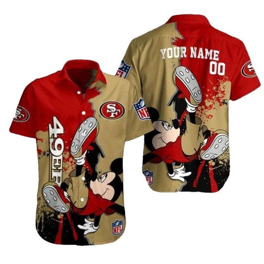 Personalized San Francisco 49ers Mickey Hawaiian Shirt - Moonbestprint