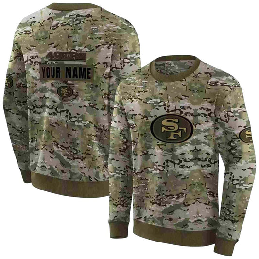 Personalized San Francisco 49ers Military Style Aop Sweatshirt - Moonbestprint