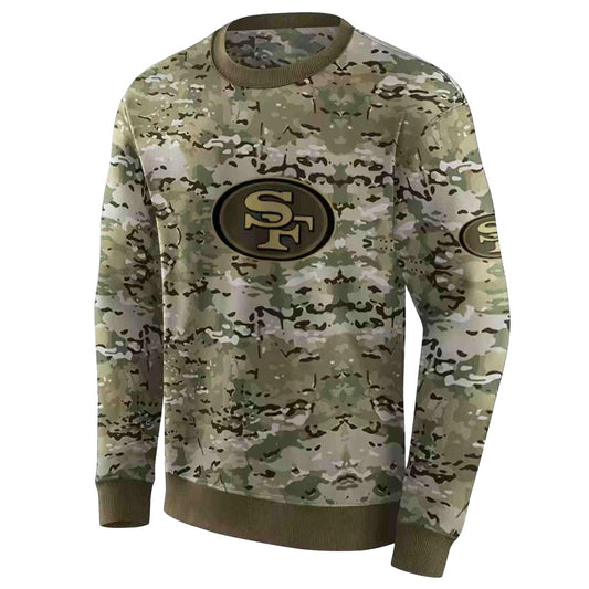 Personalized San Francisco 49ers Military Style Aop Sweatshirt - Moonbestprint
