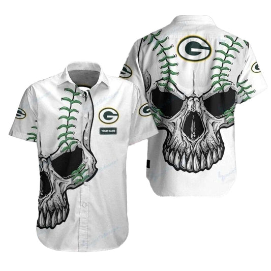 Personalized Skeletal Surgeon Green Bay Packers Hawaiian Shirt - Moonbestprint