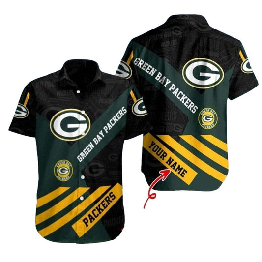 Personalized Stadium Lights Green Bay Packershawaiian Shirt - Moonbestprint