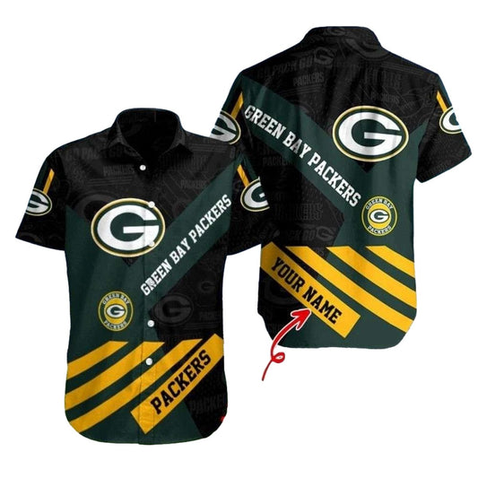 Personalized Stadium Lights Green Bay Packershawaiian Shirt - Moonbestprint