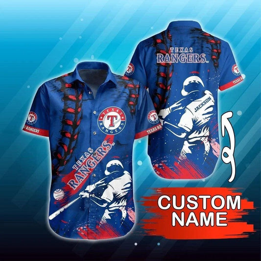 Personalized Texas Baseball Team Rangerss Casual Shirt, MLB Hawaiian Shirt Moonbestprint