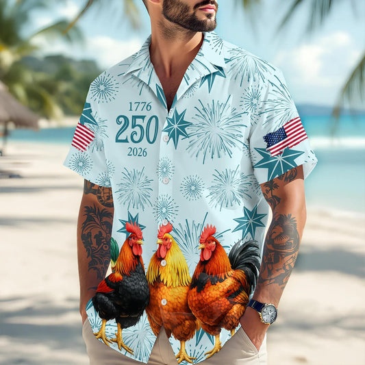 Personalized USA 250 Anniversary 1776-2026 Hawaii Shirt For Farmer, 250th Anniversary Gift Moonbestprint