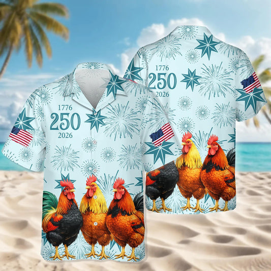 Personalized USA 250 Anniversary 1776-2026 Hawaii Shirt For Farmer, 250th Anniversary Gift Moonbestprint