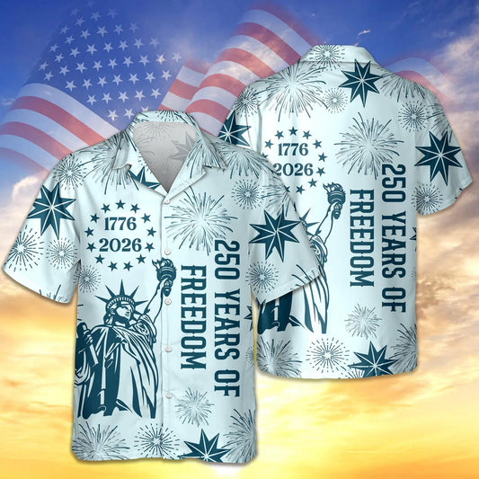 USA 250 Years of Independence 1776-2026 Hawaii Shirt, 250th Anniversary Gift Moonbestprint