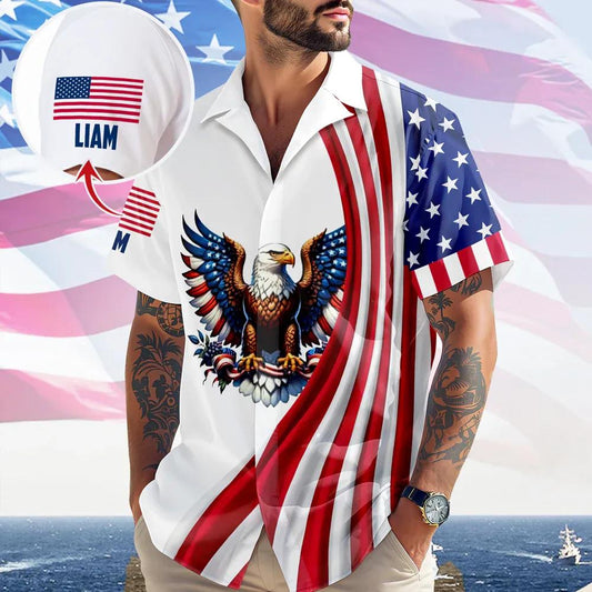Personalized USA 250th Anniversary Hawaiian Shirt, 250th Anniversary Gift Moonbestprint