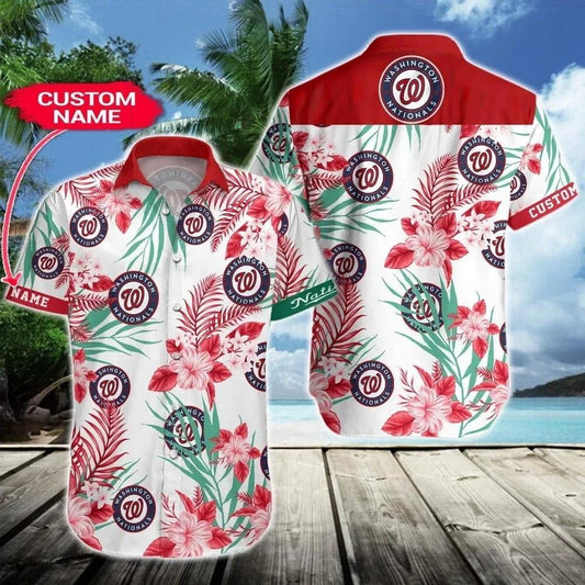 Personalized Washington Baseball Team Nationalss Hawaiian Shirt, MLB Hawaiian Shirt Moonbestprint