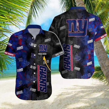 Personalizeds News Yorks Giants NFL Leaves Tropical Hawaiian Shirt, NFL Hawaiian Shirt Moonbestprint
