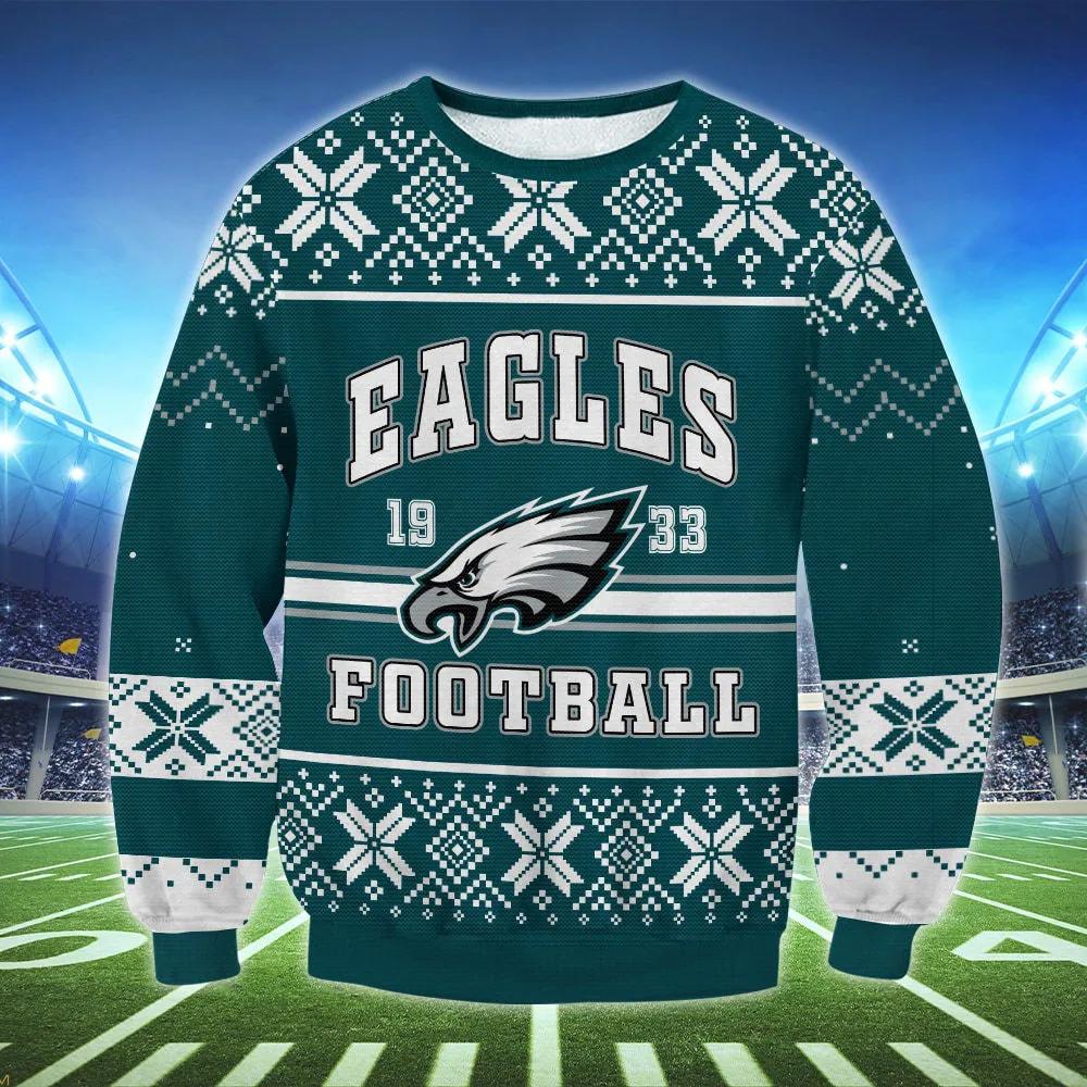 Philadelphia Eagles 1933 Ugly Christmas Sweater, NFL Christmas Sweater Moonbestprint