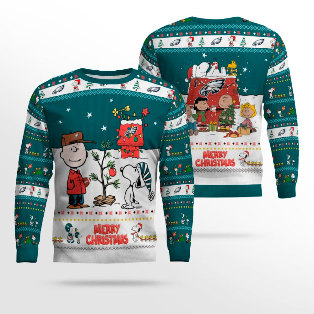 Philadelphia Eagles 2025 Snoopy Ugly Christmas Sweater – Moonbestprint