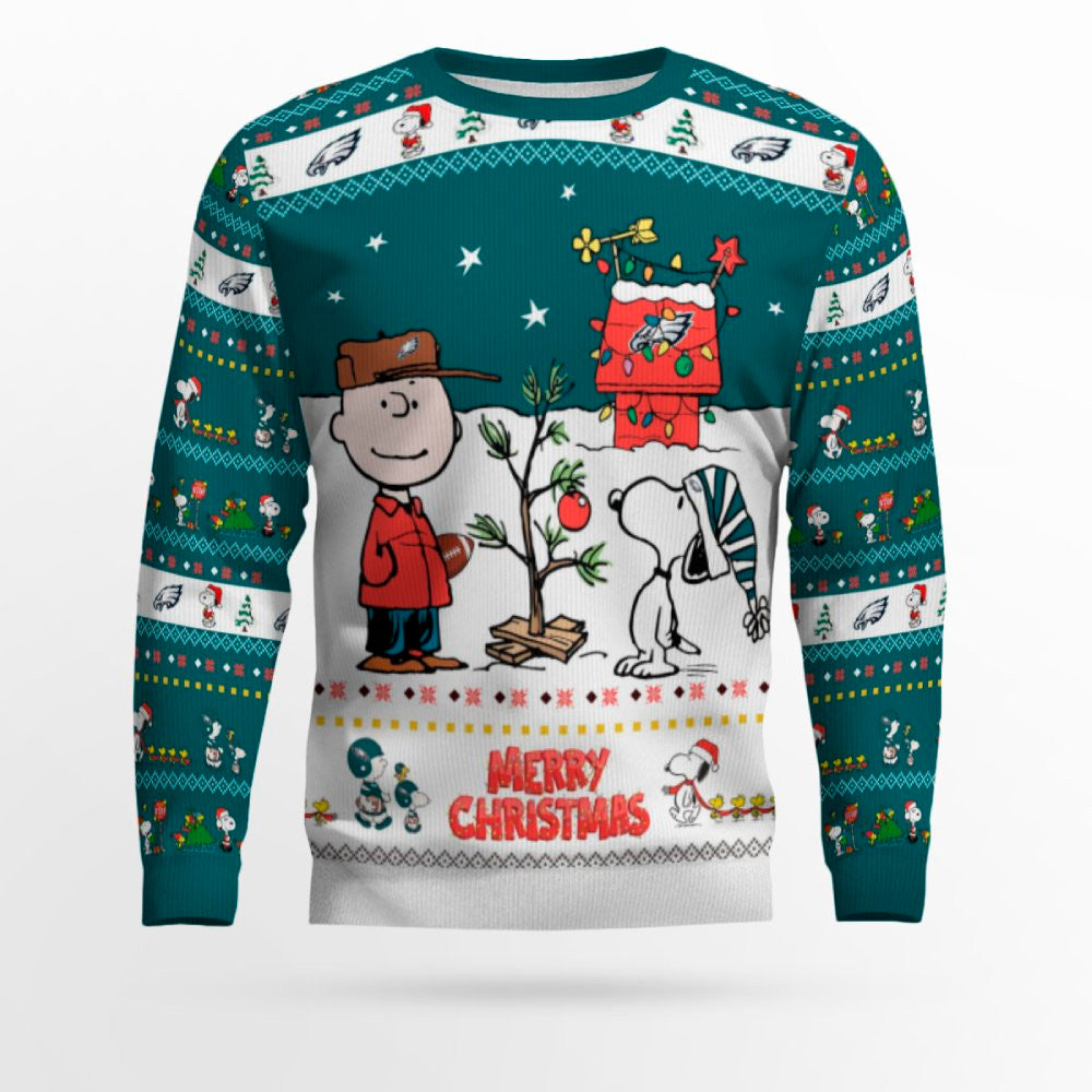 Philadelphia Eagles 2025 Snoopy Ugly Christmas Sweater – Moonbestprint