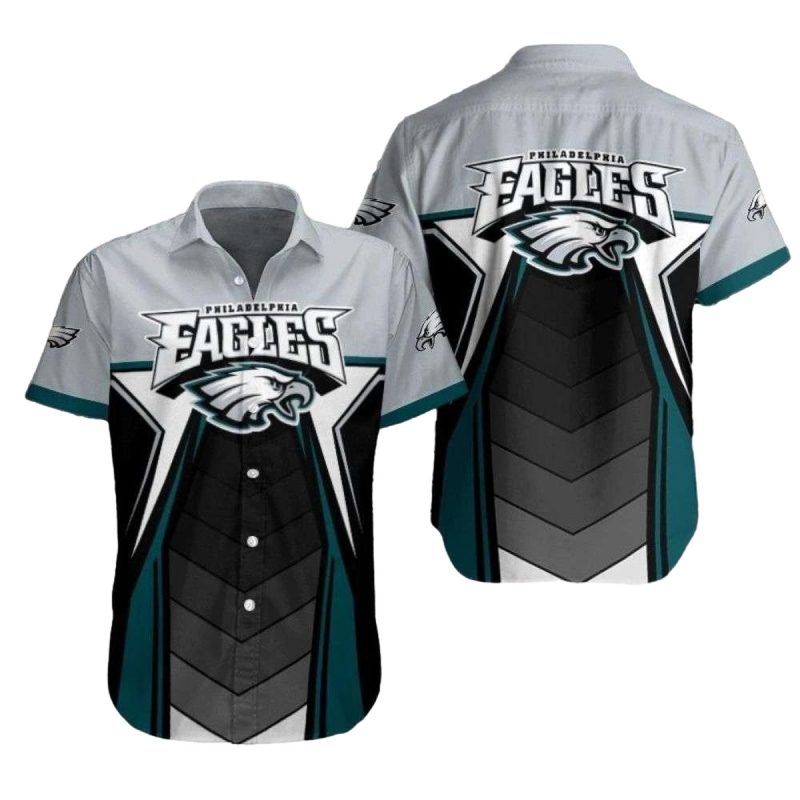 Philadelphia Eagles Abstract Blackout Hawaiian Shirt - Moonbestprint