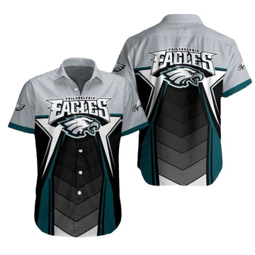 Philadelphia Eagles Abstract Blackout Hawaiian Shirt - Moonbestprint