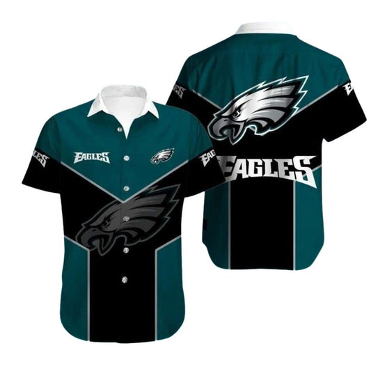 Philadelphia Eagles Bold Chevron Hawaiian Shirt - Moonbestprint